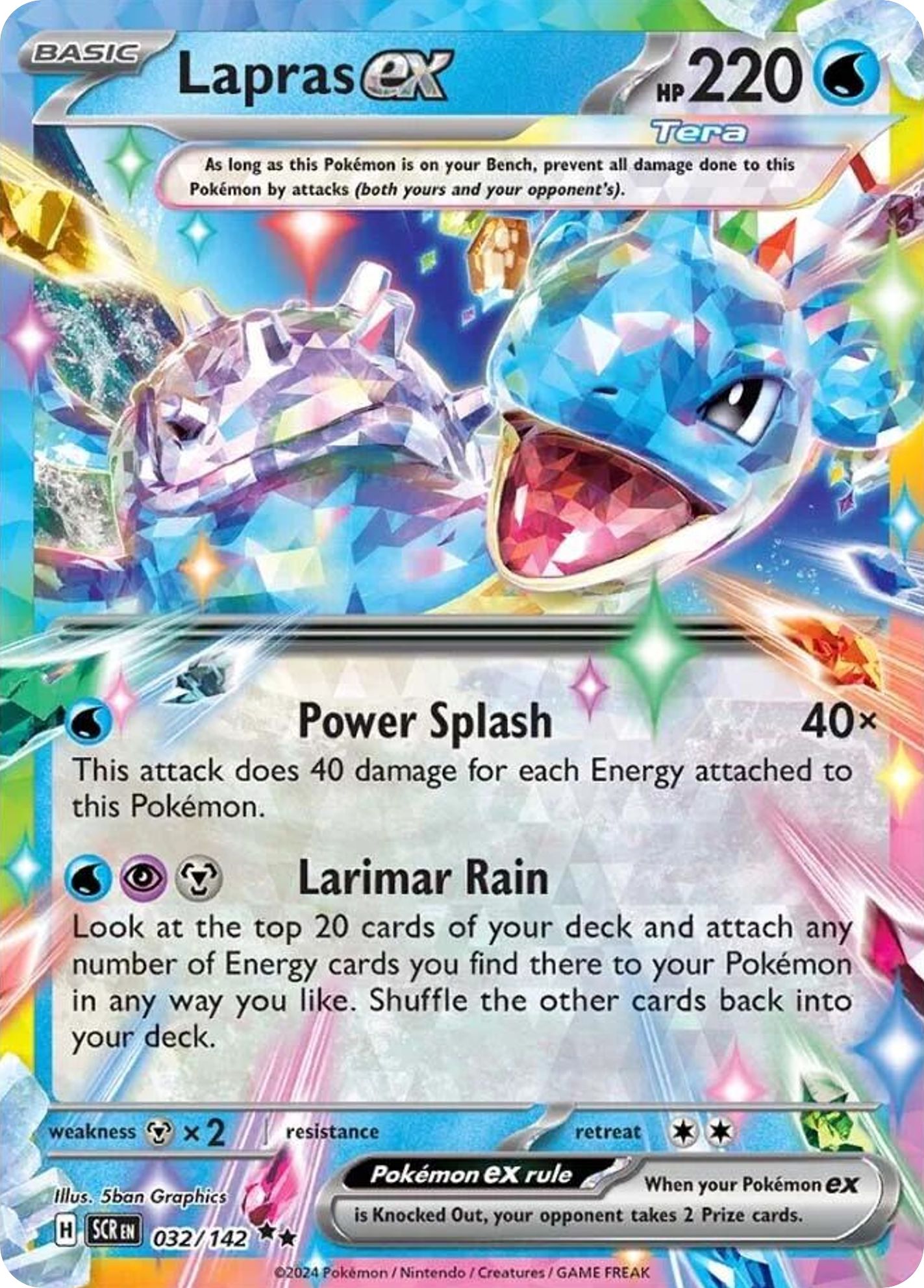 Tera Lapras Ex Deck PokemonCard