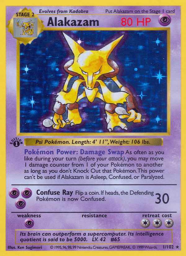 Alakazam (base1-1) - Pokémon Card Database - PokemonCard