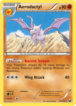 Carta Pokemon Aerodactyl Ex Original (condição Sp)