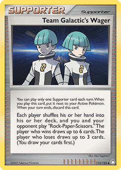 Card: Team Galactic's Wager