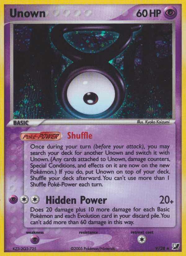 Unown (ex10-V) - Pokemon Card Database