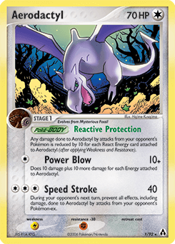 Carta Pokemon Aerodactyl Ex Original (condição Sp)