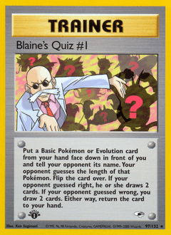 Card: Blaine's Quiz #1