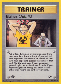 Card: Blaine's Quiz #3