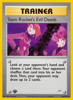 Card: Team Rocket's Evil Deeds