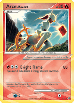 Arceus Lv.X, Hp:120* Pokebody: Multitype* Attacks: *Psychic…