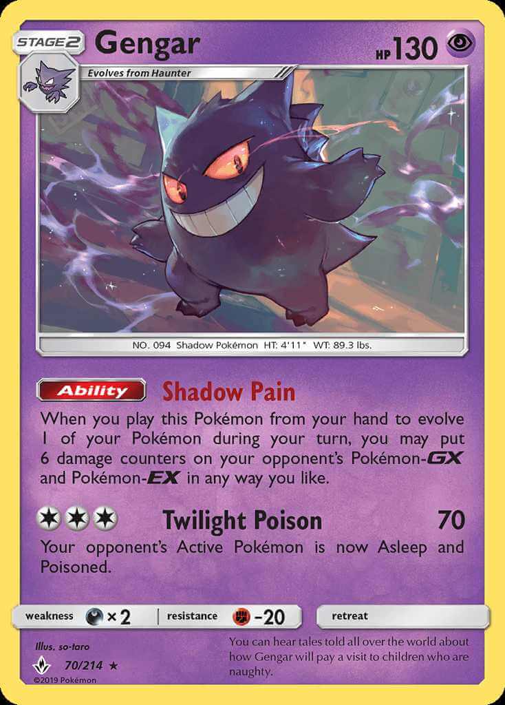 Gengar - Pokémon TCG - Psychic/Dark Type