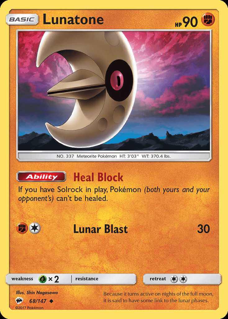 Solrock & Lunatone PokemonCard