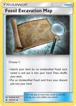 Card: Fossil Excavation Map