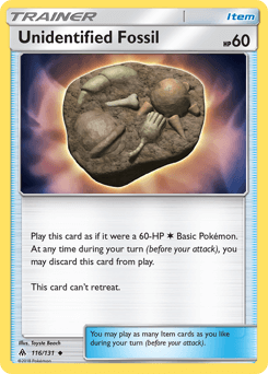 Card: Unidentified Fossil