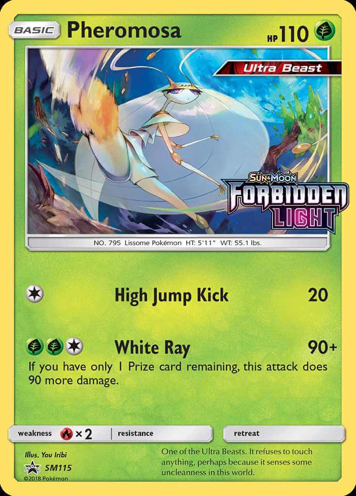 Pokemon SM Forbidden Light Card: Ultra Beast - Pheromosa - 11/131 - Ra -  Recaptured LTD