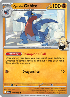 Card: Cynthia's Gabite