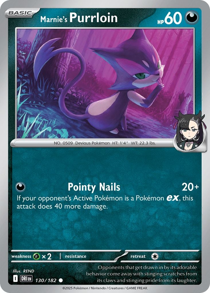 Marnie's Purrloin (sv10-130) - Pokémon Card Database