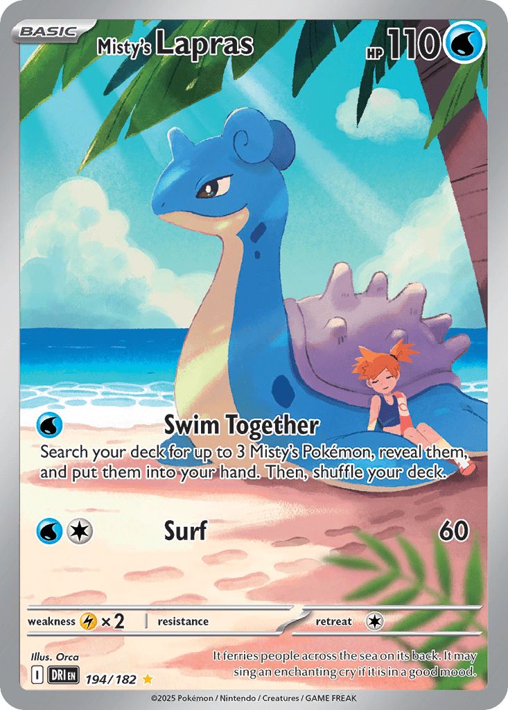Misty's Lapras (sv10-194) - Pokémon Card Database - PokemonCard