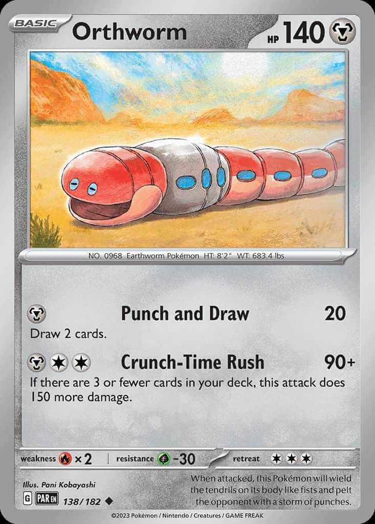 POKÉMON CARD GAME sv2P 055/071 R Orthworm