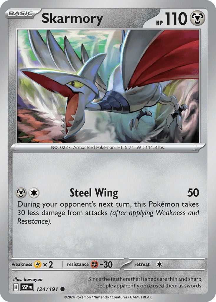 Skarmory (sv8-124) - Pokémon Card Database - PokemonCard Skarmory (sv8-124) - Pokémon Card Database - PokemonCard