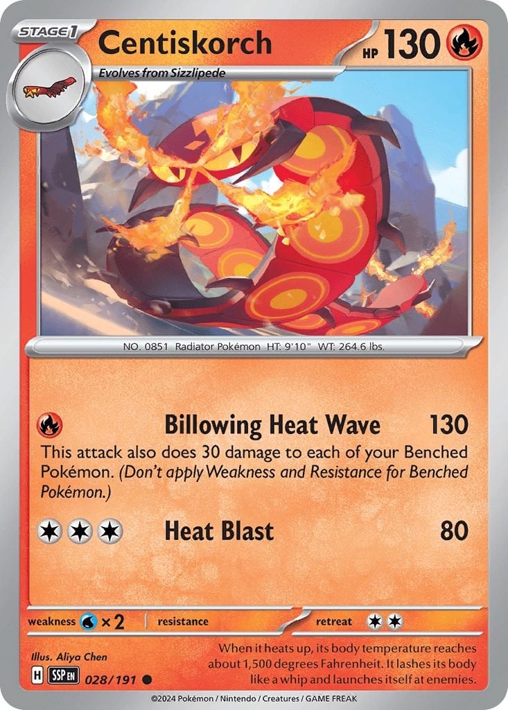 Centiskorch (sv8-28) - Pokémon Card Database - PokemonCard