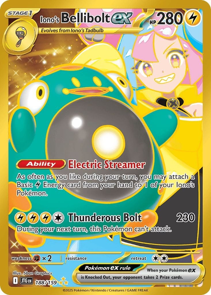 Iono's Bellibolt ex RR 030/100 Battle Partners SV9 Pokemon
