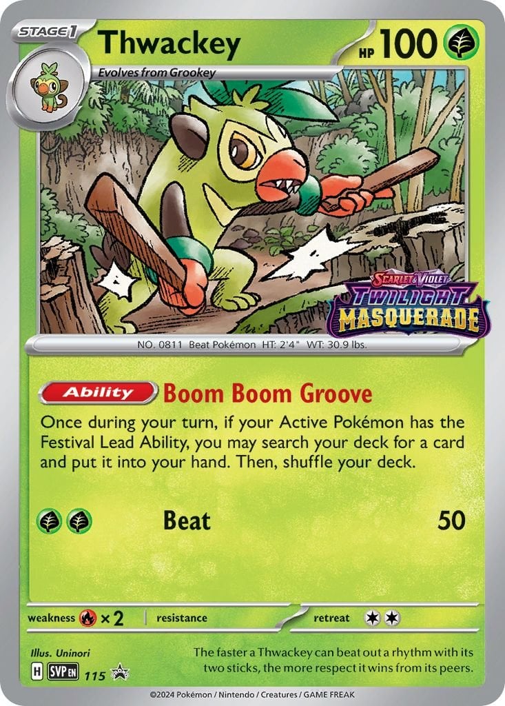 Thwackey (svp-115) - Pokémon Card Database - PokemonCard