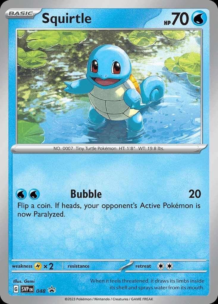 Squirtle (svp-48) - Pokémon Card Database - PokemonCard