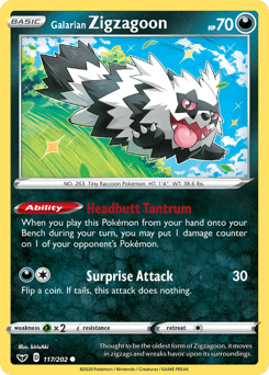 Card: Galarian Zigzagoon