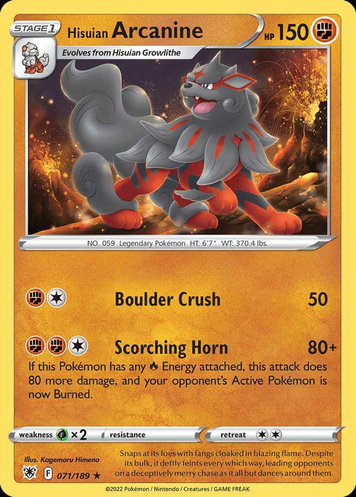 Hisuian Arcanine Deck - PokemonCard