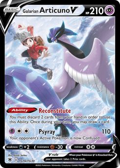 Pokémon Card Database - Brilliant Stars - #181 Galarian Articuno  V