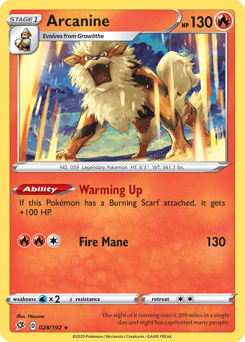 Arcanine (swsh2-28) - Pokémon Card Database - PokemonCard