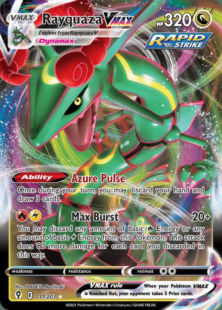 Rayquaza VMAX swsh7 111 Pok mon Card Database PokemonCard