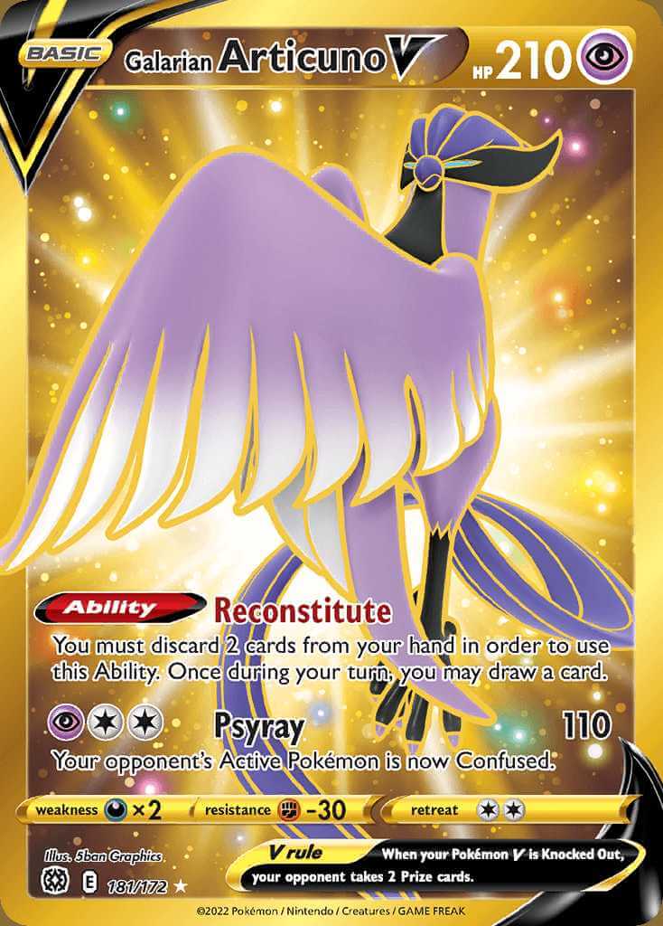 POKÉMON CARD GAME SI 420/414 UR Galarian Articuno V