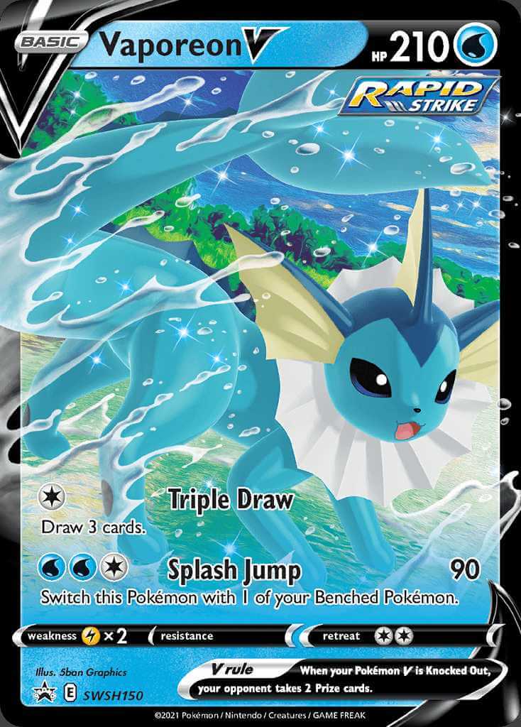 Deck Pokémon de Água c/ Vaporeon V e Vmax