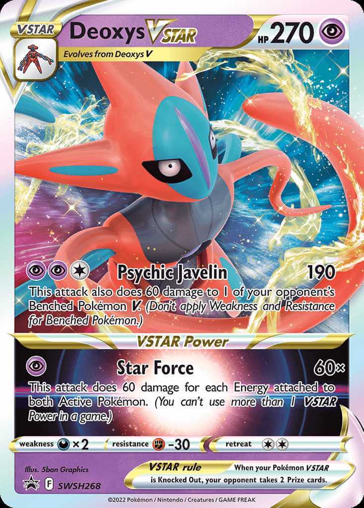 Deoxys VS Mewtwo BREAK pokemon card