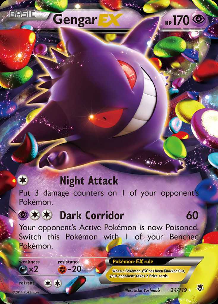 Pokemon Trading Card Game XY4 034/088 RR Mega Gengar EX (Rank A)